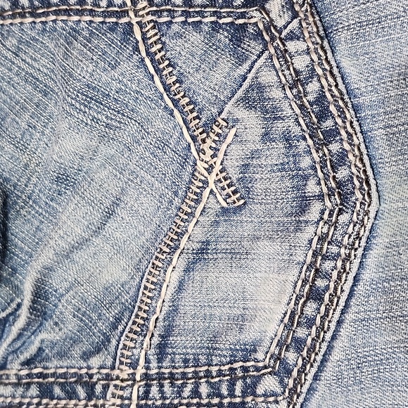 BKE SETH EMBROIDERED BOOT-LEG DENIM JEAN SIZE 42 - Picture 3 of 15